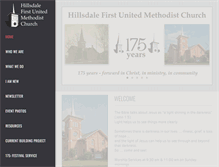 Tablet Screenshot of hillsdalefirstumc.com